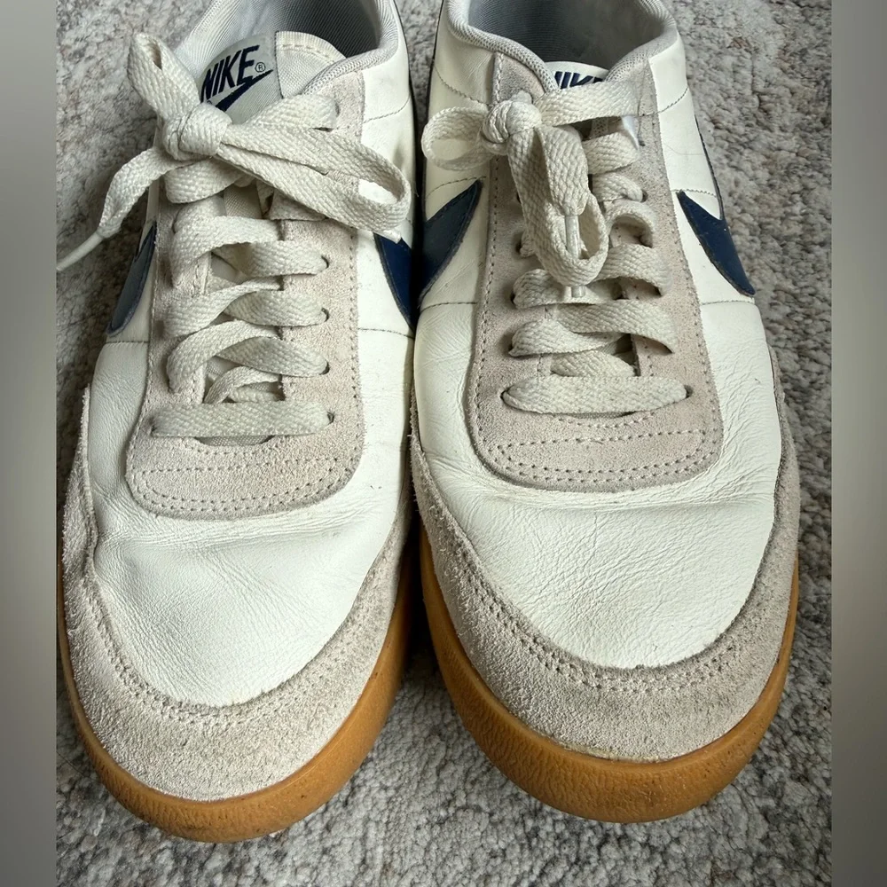 Nike Killshot Leather Shoe Navy Grey Sneakers Size 9.5 Athletic Comfort - Picture 3 of 9